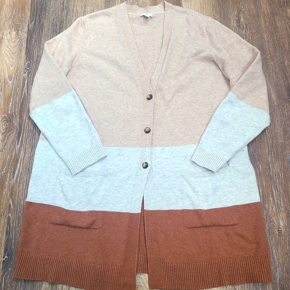 J. Jill Sweaters - J. Jill Fall Length Fall Color Button Front Sweater Womens Large